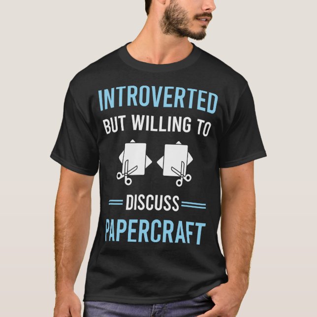 Camiseta Arranjo de Artesanato de Papel Introduzido (Frente)