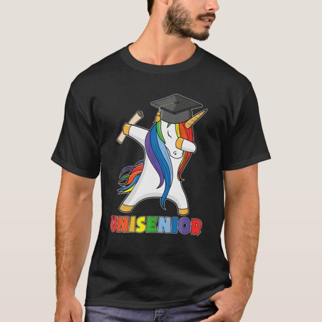 Camiseta Arranjo do Formando do Mais velho Rainbow Dabbing  (Frente)