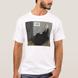 Camiseta Arranjo em No.1 cinzento e preto