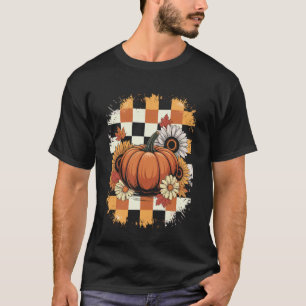 Camiseta Arranjo Floral de Ação de Graças Vintage Outono Ab