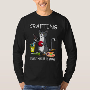 Camiseta Arranjo Porque O Assassinato É Um Gato Engraçado E