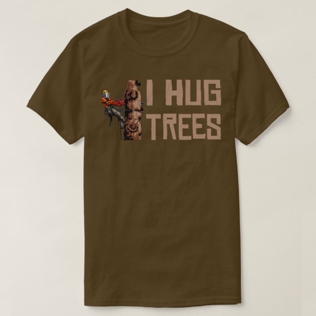 Camiseta Arranque I Abraço Árvores Lumberjack1 (Frente do Design)