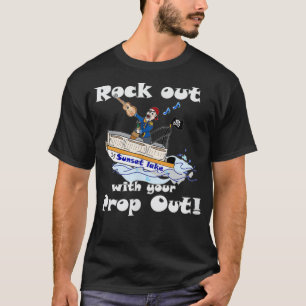 Camiseta arrasar com o seu adereço do barco do lago por sol