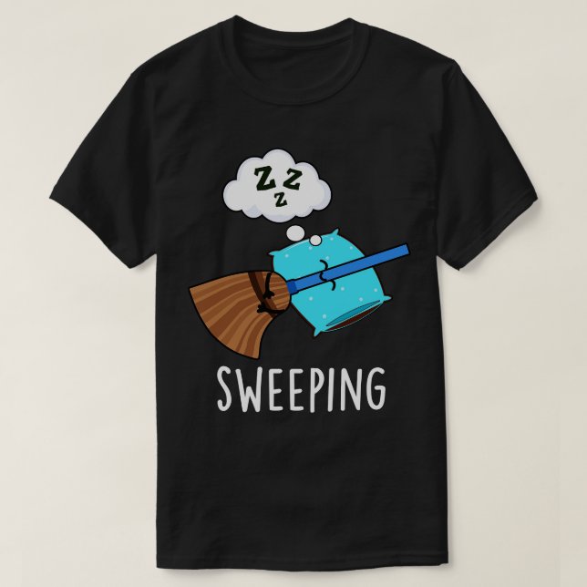 Camiseta Arrastamento Engraçado, Dormindo Arma (Frente do Design)
