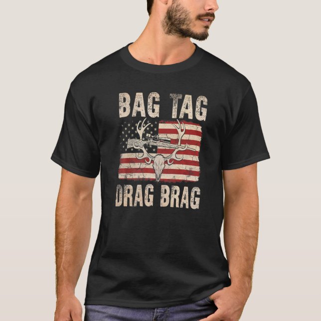 Camiseta Arrastar Arraste Arraste Arrasto Vintage Caça Crân (Frente)