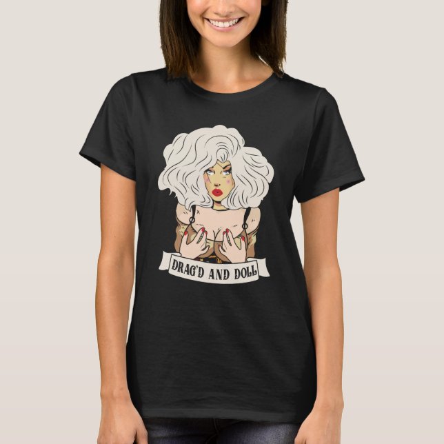 Camiseta Arrastar e Doll Face Arrastar Rainha Race (Frente)