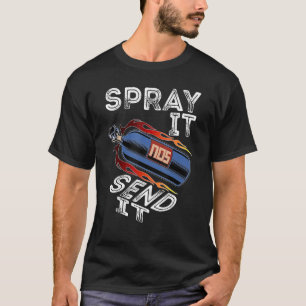 Camiseta Arraste A Corrida De Corrida Do Carro NOS Spray E
