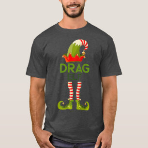 Camiseta Arraste Férias de Natal da Família Rainha Elf Matc