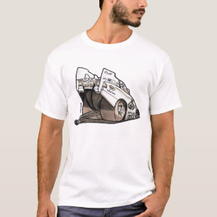 Camiseta Arrasto que compete a caricatura engraçada do
