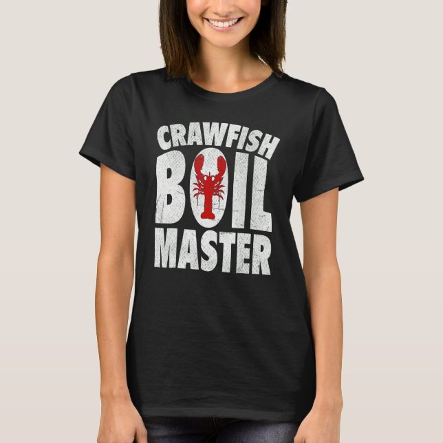 Camiseta Arrastões Arrefecem Mestre Cajun Crawfish Homens M (Frente)