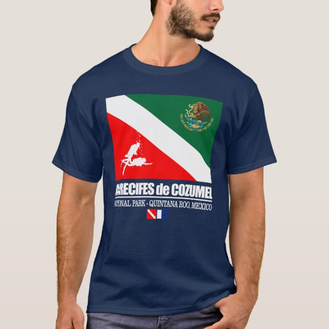 Camiseta Arrecifes de Cozumel (q) (Frente)
