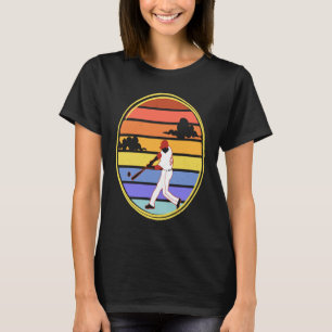 Camiseta arremessador e receptor de beisebol retrô, home ru