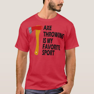 Camiseta arremessar machado é meu esporte favorito