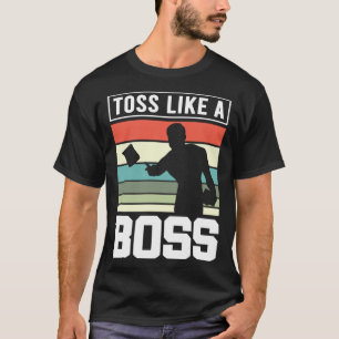 Camiseta Arremesse Como Um Chefe Jogadores de Cornhole Des