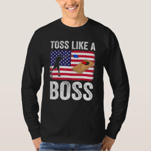 Camiseta Arremesse Como Um Chefe Time Cornhole Saco de Feij