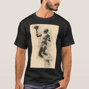 Camiseta Arremesso de Basquete Vintage — Ilustração Esporti