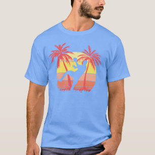 Camiseta Arremesso de Handebol Masculino Pôr do Sol de Verã