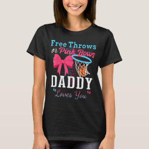 Camiseta Arremessos de basquete ou laços cor-de-rosa papai