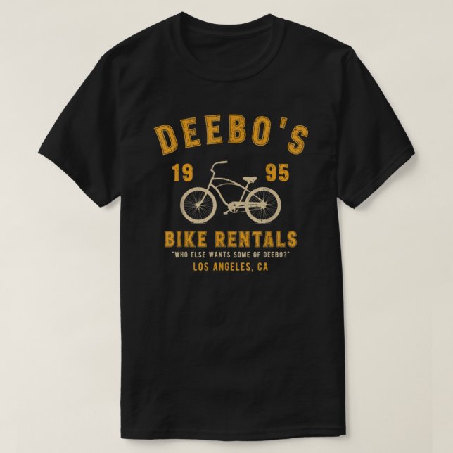 Camiseta Arrendamentos de bicicleta de Vintage Deebo (Frente do Design)