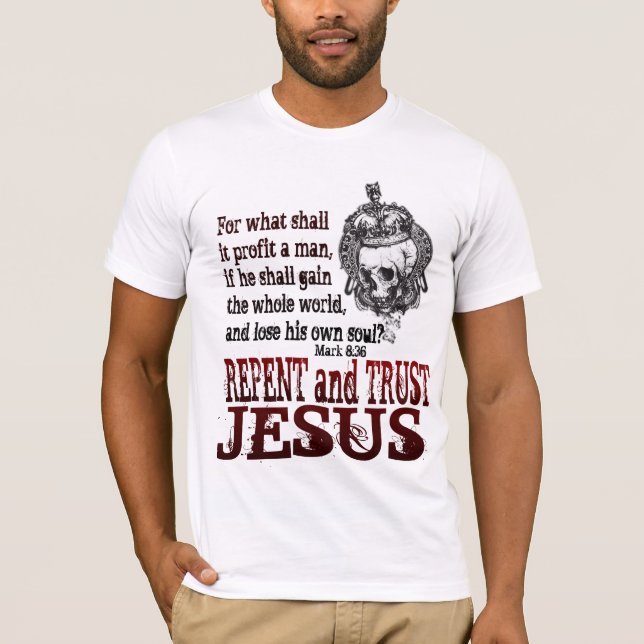 Camiseta Arrependa-se & confie-se em Jesus (Frente)