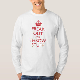 Camiseta Arrepiante para fora e material do lance (vermelho
