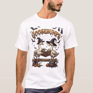 Camiseta Arrepios de Ganso Fantasmas de Halloween Chapéus d
