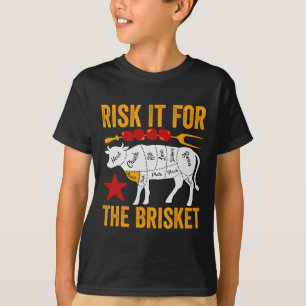 Camiseta Arriscar Pelo Brisket Divertido Churrasco Fumante