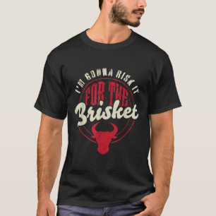 Camiseta Arriscar Pelo Brisket Frio Divertido Churrasco