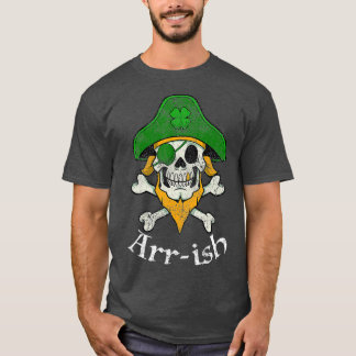 Camiseta ARRish Funny Irish Pirate Clover Skull, Rua Legal
