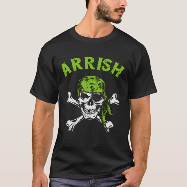 Camiseta Arrish Irish Pirate  St Patricks Day St Paddys Day (Frente)