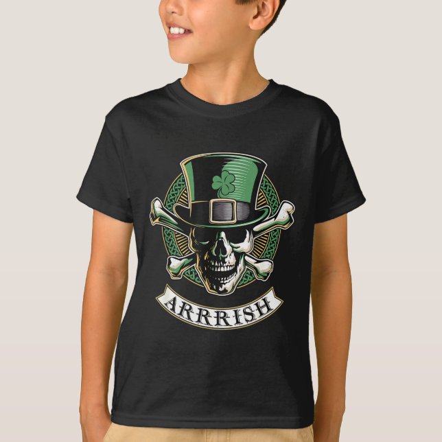 Camiseta Arrish Irish Rate St Patricks Day, Rate Men Funny  (Frente)