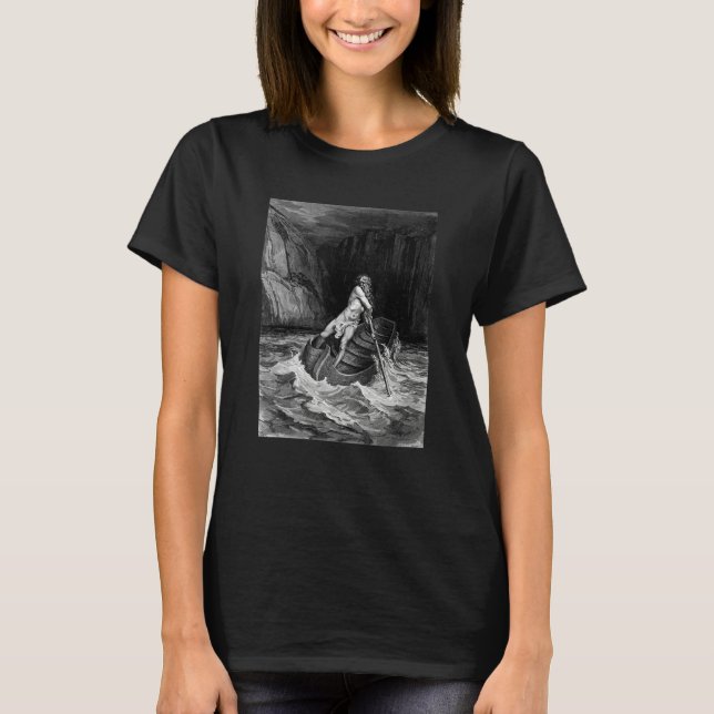 Camiseta Arrival of Charon by Gustave Dore (Frente)