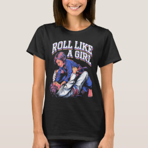 Camiseta Arrole Como uma Garota Artes Marciais Jiu Jitsu Br