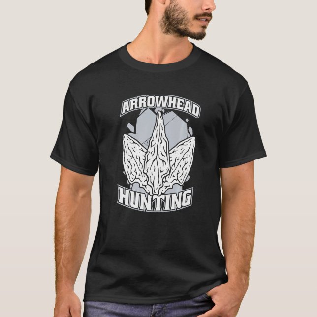 Camiseta Arrowhead Hunting Flint Artifact Rocks Arrowhead C (Frente)