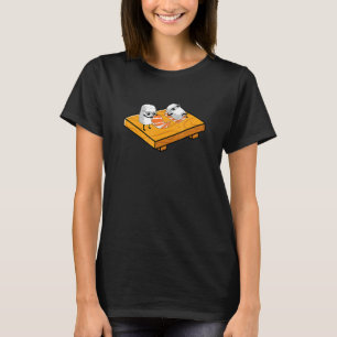 Camiseta arroz de sushi e peixe legal
