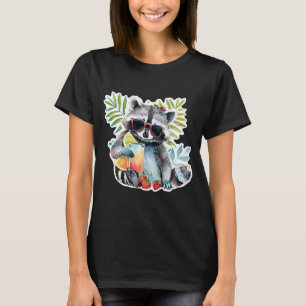 Camiseta Arroz de verão em óculos escuros e resfriamento na