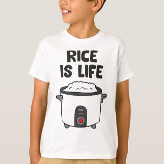 Camiseta Arroz é a vida Comida asiática Arroz chinês ama ar