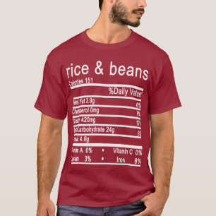 Camiseta arroz e feijão Nutrição Fala Engraçado Ação de Gra