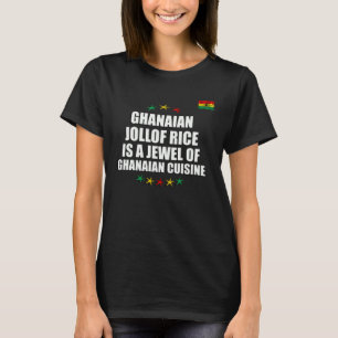 Camiseta Arroz Jollof Ganês Bandeira Gana Arroz Ganês