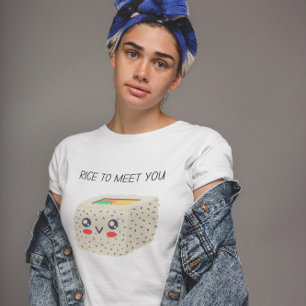 Camiseta Arroz Para Te Conhecer Kawaii Sushi