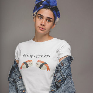 Camiseta Arroz Para Te Conhecer Kawaii Sushi