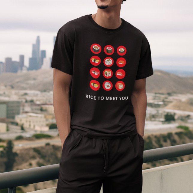 Camiseta Arroz Para Te Conhecer Sushi T-Shirt (Criador carregado)
