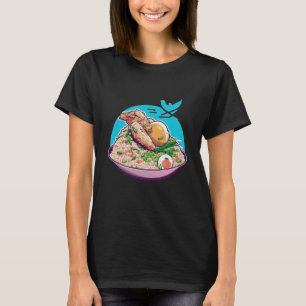 Camiseta Arroz Seco De Frango Estilo Vaporwave Estético