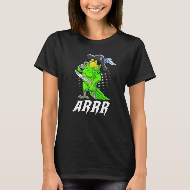 Camiseta Arrr Pirate Parrot Jolly Roger Halloween Costume D (Frente)