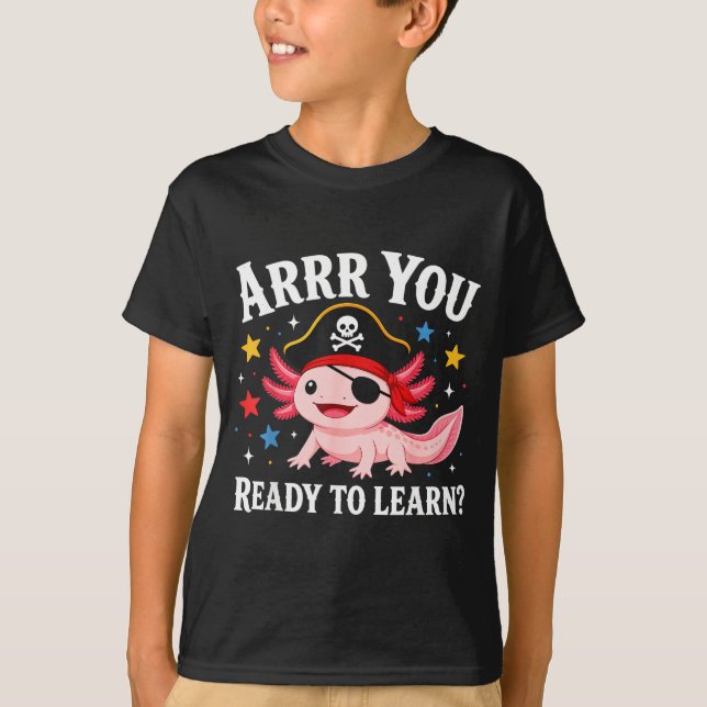 Camiseta Arrr pronto para aprender professor engraçado de v (Frente)