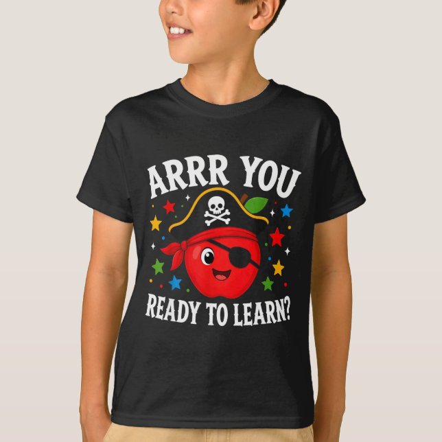 Camiseta Arrr pronto para aprender professor engraçado de v (Frente)