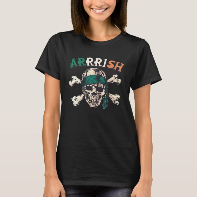 Camiseta Arrrish Irish Pirate St Patricks Day (Frente)