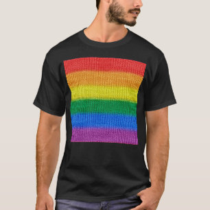 Camiseta Arrumação do Arco-íris com Sinalizador Stripes sem