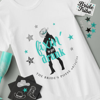 Camiseta Arrumando a Despedida de Solteira Disco Teal ID925