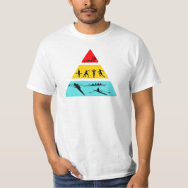 Camiseta Arrumando presente engraçado, pirâmide comida